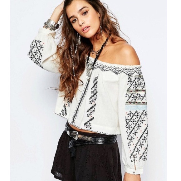 Free People Tops - Free People All I Need Embroidered Top